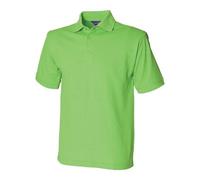 Henbury Classic Piqué Polo Shirt Bright Lime 65/35 Workwear Durable
