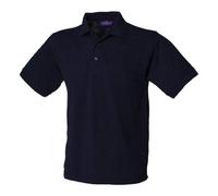 Henbury Classic PiquÃ© Polo Shirt Navy 65/35 Polyester Cotton Workwear