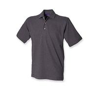 Henbury classic polo shirt in charcoal XL