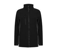 Henbury Contrast Soft Shell Jacket in Black | Size: Small Henbury Black S