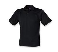 Henbury Coolplus Polo Shirt - 3XL - Black