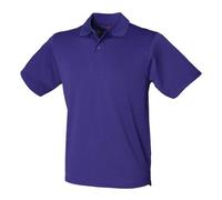 Henbury Coolplus Polo Shirt Bright Purple Wicking Micro Piqué Men’s