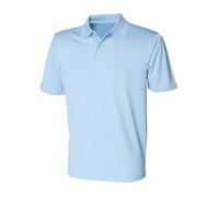 Henbury Coolplus Polo Shirt Light Blue Wicking Micro Piqué Men’s