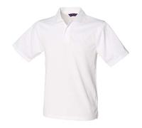 Henbury Coolplus Polo Shirt Menâ€™s Micro PiquÃ© Wicking Performance White