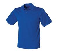Henbury Coolplus Polo Shirt Menâ€™s Wicking Micro PiquÃ© Performance Royal