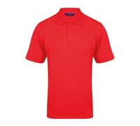 Henbury Coolplus Polo Shirt Red Men’s Wicking Micro Piqué Performance