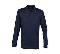 Henbury Coolplus® Unisex Long Sleeve Pique Polo Shirt