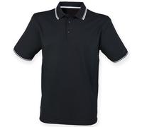 Henbury Double Tipped Herren Poloshirt - Lässige Kurzarm Collared Tee