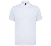 Henbury HB465 Mens Recycled Polyester Polo Shirt - White - S