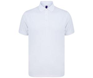 Henbury HB465 Mens Recycled Polyester Polo Shirt - White - S