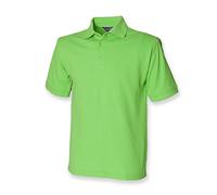 Henbury heavy p/c polo Bright Lime XXL