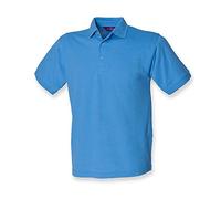 Henbury Heavy Pique Polo Shirt : Color - Mid Blue : Size - S