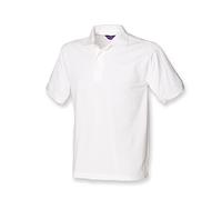 Henbury Heavy Pique Polo Shirt : Color - White : Size - XXL