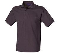 Henbury Heavy Pique Polo Shirt H400 Dark Grey Medium