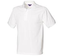 Henbury Heavy Pique Polo Shirt H400 White Medium