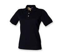 Henbury Polo Shirt - Ladies Classic Pique - Navy - Size 16