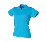 Henbury Ladies Coolplus Polo Shirt : Color - Turquoise : Size - XL