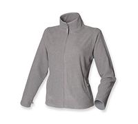 Henbury ladies micro fleece jacket Heather 10