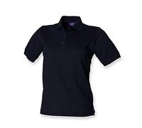 Henbury Ladies Pique Polo Shirt : Color - Navy : Size - 16