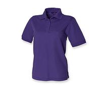 Henbury Ladies Pique Polo Shirt : Color - Purple : Size - 16