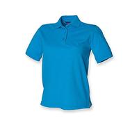 Henbury Ladies Pique Polo Shirt : Color - Sapphire : Size - 8