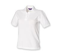 Henbury Ladies Poly/Cotton Pique Polo Shirt White XS/8