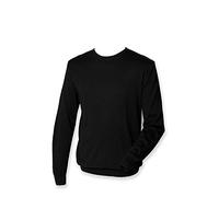Henbury Lightweight Crew Neck Sweater : Color - Black : Size - S