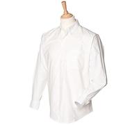 Henbury Long Sleeve Classic Wrinkle Resistant Cotton Rich Oxford Shirt