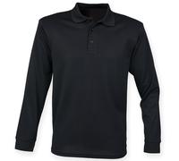 Henbury Long Sleeve Coolplus Polo Shirt H478 - Adult Casual Smooth T Shirt
