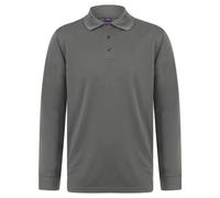 Henbury Long Sleeve Coolplus Wicking Polo Shirt Unisex Micro Piqué