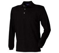 Henbury Long Sleeve Cotton Polo Shirt