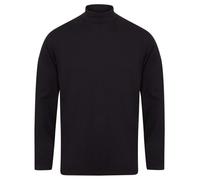 Henbury Long Sleeve Roll Neck Top Cotton Stretch Smart Office Casual