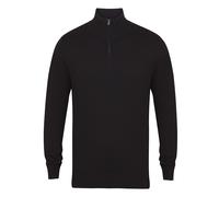 Henbury Mens 1/4 Zip Long Sleeve Jumper RW5289