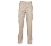 Henbury Mens 65/35 Flat Fronted Chino Work Trousers / N/A N/A RW2700