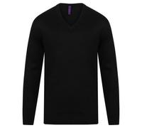 Henbury Men's Acrylic V Neck Sweatshirt in Navy | Size: XL Henbury Navy XL