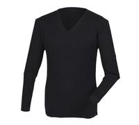 Henbury Mens Cashmere Touch Acrylic V-Neck Jumper / Knitwear Top RW2702