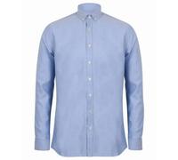 Henbury Men's Classic Oxford Long-Sleeved Shirt in Duck Egg Blue | Size: Large Henbury Duck Egg Blue L