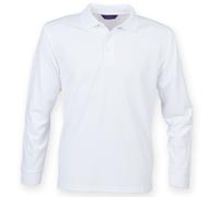 Henbury Mens Coolplus Moisture Wicking Long Sleeve Polo Shirt RW4751