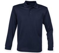 Henbury Mens Coolplus Moisture Wicking Long Sleeve Polo Shir RW4751