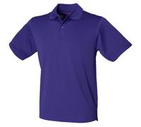 Henbury Mens Coolplus® Pique Polo Shirt (2XL) (Bright Purple)
