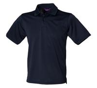 Henbury Mens Coolplus® Pique Polo Shirt (2XL) (Navy)