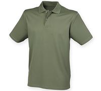 Henbury Mens Coolplus® Pique Polo Shirt (2XL) (Olive)