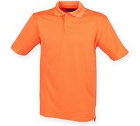 Henbury Mens Coolplus® Pique Polo Shirt (L) (Burnt Orange)