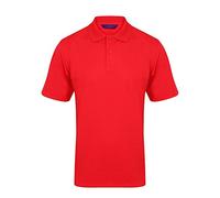 Henbury Mens Coolplus® Pique Polo Shirt (L) (Red)