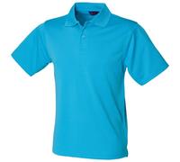 Henbury Mens Coolplus® Pique Polo Shirt (M) (Turquoise)