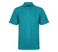 Henbury Mens Coolplus® Pique Polo Shirt (S) (Bright Jade)