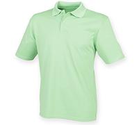 Henbury Mens Coolplus® Pique Polo Shirt (S) (Lime Green)
