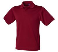 Henbury Mens Coolplus® Pique Polo Shirt (XL) (Burgundy)