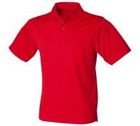 Henbury Mens Coolplus® Pique Polo Shirt (XL) (Classic Red)