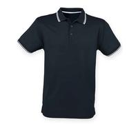 CoolPlus Tipped Polo Shirt Henbury Navy XS